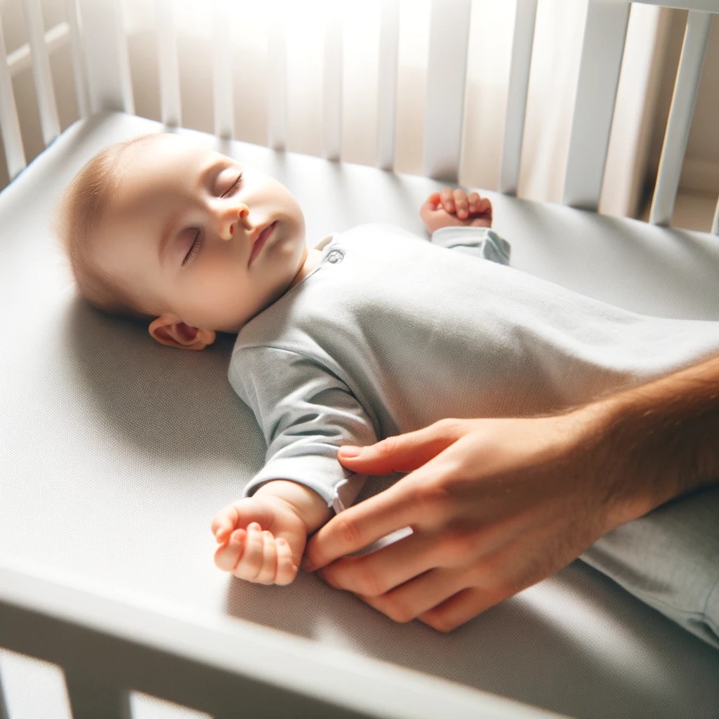 baby's crib is fitted with pressure sensing resistor